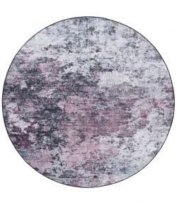 Safavieh Tacoma Plum / Black TAC943 6 ft. X 6 ft. Round Rug
