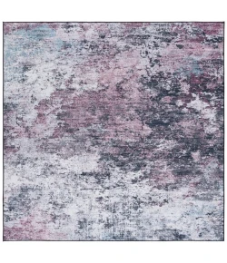 Safavieh Tacoma Plum / Black TAC943 6 ft. X 6 ft. Square Rug