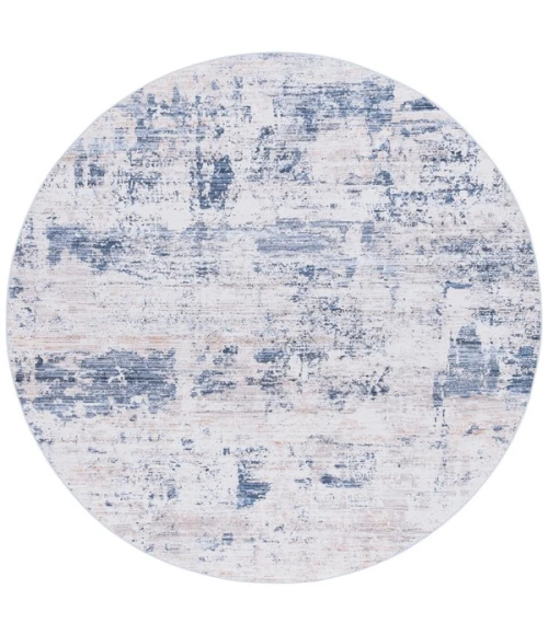 Safavieh Tacoma Beige / Blue TAC944 6 ft. X 6 ft. Round Rug