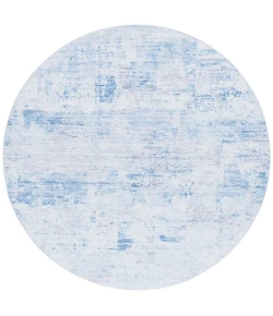 Safavieh Tacoma Grey / Light Blue TAC944 6 ft. X 6 ft. Round Rug