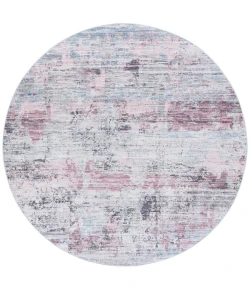 Safavieh Tacoma Plum / Green TAC944 6 ft. X 6 ft. Round Rug