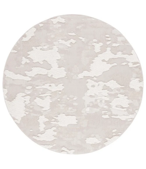 Safavieh Trends Beige / Ivory TRD100 6 ft. 7 in. X 6 ft. 7 in. Round Rug