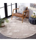 Safavieh Trends Beige / Ivory TRD100 6 ft. 7 in. X 6 ft. 7 in. Round Rug