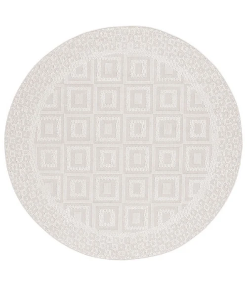 Safavieh Trends Beige / Ivory TRD106 6 ft. 7 in. X 6 ft. 7 in. Round Rug