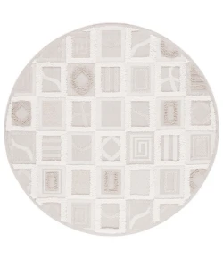 Safavieh Trends Beige / Ivory TRD108 6 ft. 7 in. X 6 ft. 7 in. Round Rug