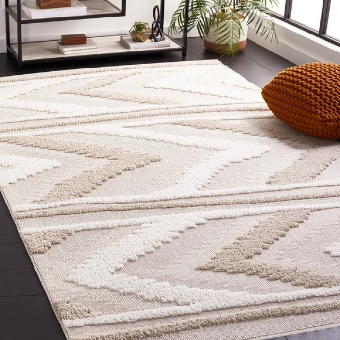 Safavieh Trends Beige / Ivory TRD110 9 ft. X 12 ft. Rectangle Rug