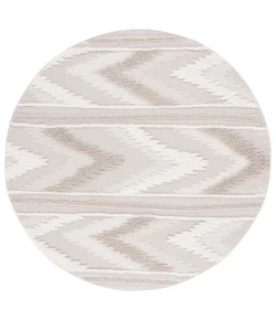 Safavieh Trends Beige / Ivory TRD110 6 ft. 7 in. X 6 ft. 7 in. Round Rug