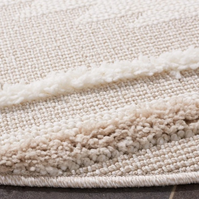 Safavieh Trends Beige / Ivory TRD110 6 ft. 7 in. X 6 ft. 7 in. Round Rug