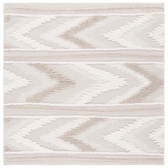 Safavieh Trends Beige / Ivory TRD110 6 ft. 7 in. X 6 ft. 7 in. Square Rug