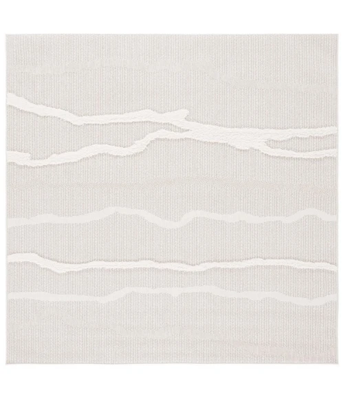 Safavieh Trends Beige / Ivory TRD112 5 ft. 3 in. X 5 ft. 3 in. Square Rug
