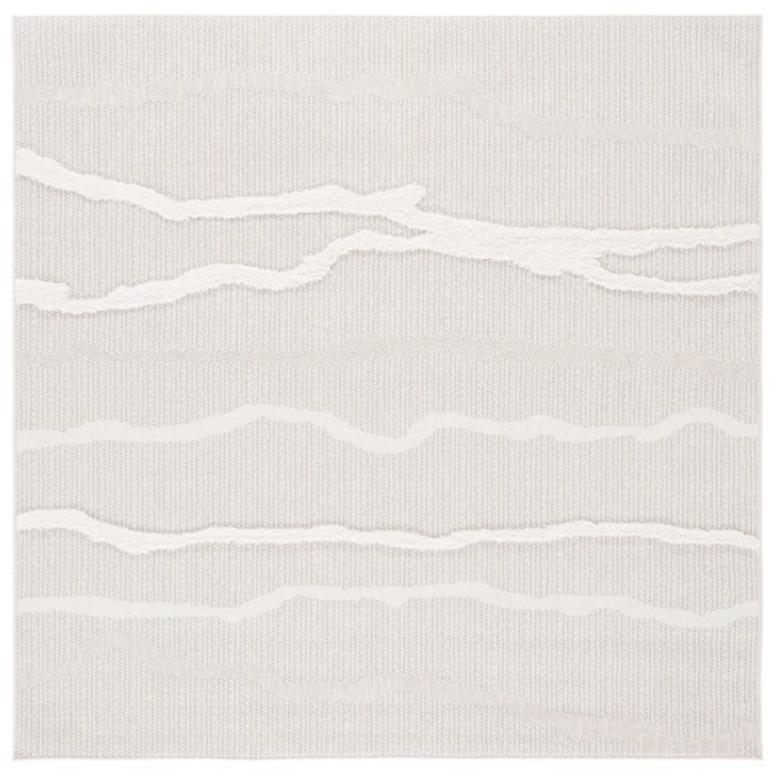 Safavieh Trends Beige / Ivory TRD112 5 ft. 3 in. X 5 ft. 3 in. Square Rug