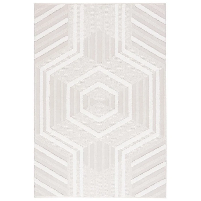 Safavieh Trends Beige / Ivory TRD114 6 ft. 7 in. X 9 ft. Rectangle Rug