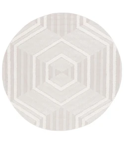 Safavieh Trends Beige / Ivory TRD114 3 ft. X 3 ft. Round Rug