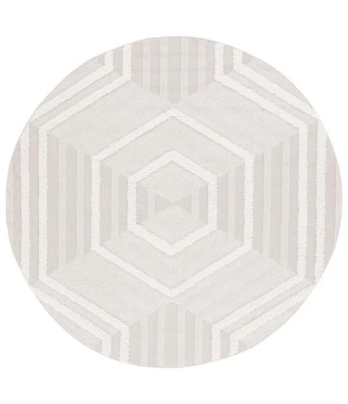Safavieh Trends Beige / Ivory TRD114 3 ft. X 3 ft. Round Rug