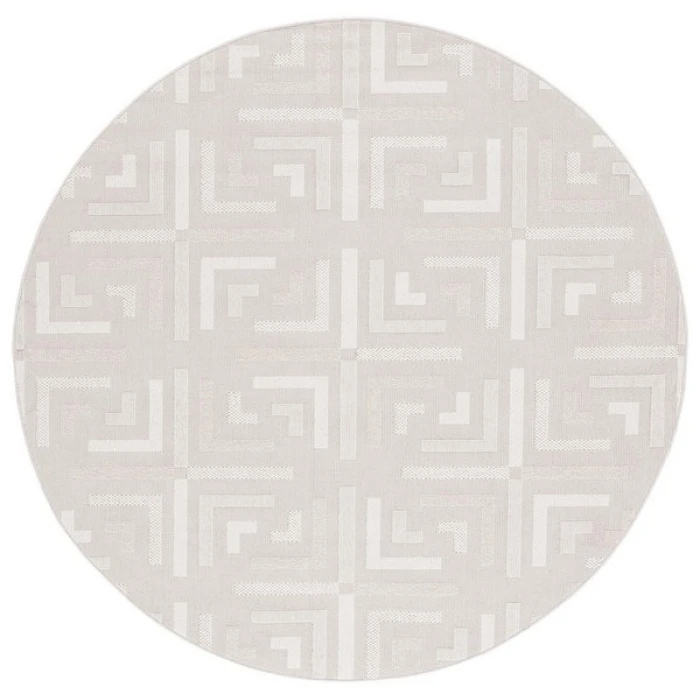 Safavieh Trends Beige / Ivory TRD116 6 ft. 7 in. X 6 ft. 7 in. Round Rug