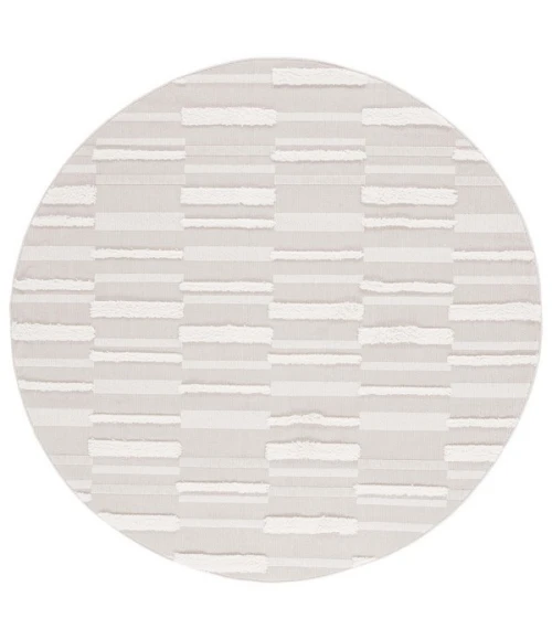 Safavieh Trends Beige / Ivory TRD120 5 ft. 3 in. X 5 ft. 3 in. Round Rug