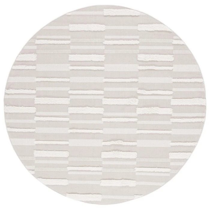 Safavieh Trends Beige / Ivory TRD120 5 ft. 3 in. X 5 ft. 3 in. Round Rug