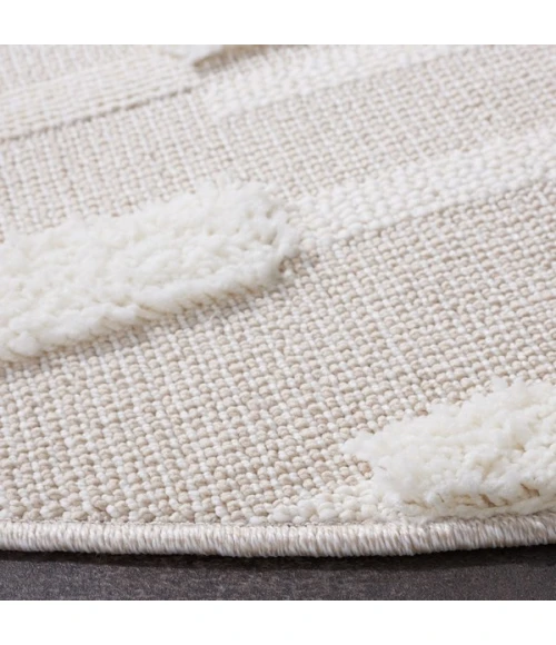 Safavieh Trends Beige / Ivory TRD120 5 ft. 3 in. X 5 ft. 3 in. Round Rug