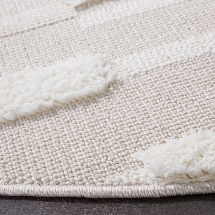 Safavieh Trends Beige / Ivory TRD120 5 ft. 3 in. X 5 ft. 3 in. Round Rug