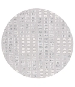 Safavieh Trends Grey / Ivory TRD122 6 ft. 7 in. X 6 ft. 7 in. Round Rug