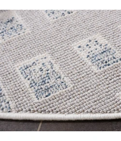 Safavieh Trends Grey / Ivory TRD122 6 ft. 7 in. X 6 ft. 7 in. Round Rug