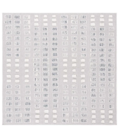 Safavieh Trends Grey / Ivory TRD122 6 ft. 7 in. X 6 ft. 7 in. Square Rug