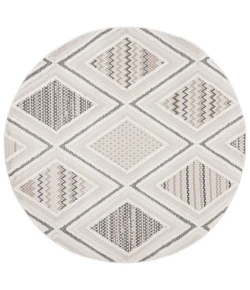 Safavieh Urban Grey / Ivory URB202 6 ft. 7 in. X 6 ft. 7 in. Round Rug