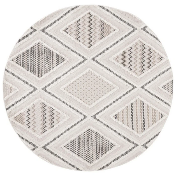 Safavieh Urban Grey / Ivory URB202 6 ft. 7 in. X 6 ft. 7 in. Round Rug
