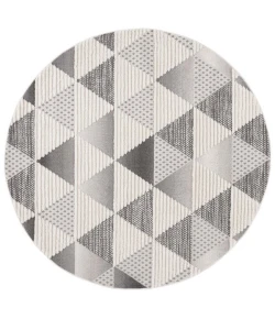 Safavieh Urban Grey / Ivory URB206 6 ft. 7 in. X 6 ft. 7 in. Round Rug