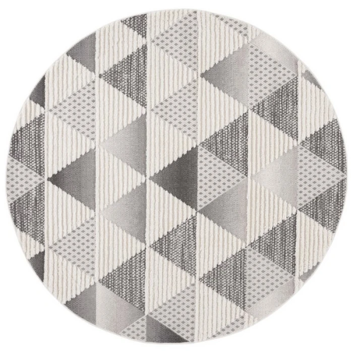 Safavieh Urban Grey / Ivory URB206 6 ft. 7 in. X 6 ft. 7 in. Round Rug