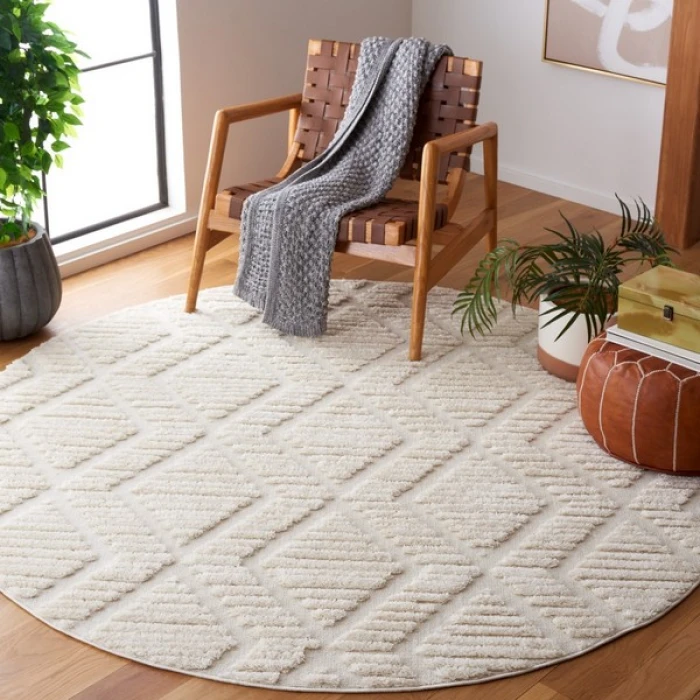 Safavieh Urban Ivory URB208 6 ft. 7 in. X 6 ft. 7 in. Round Rug