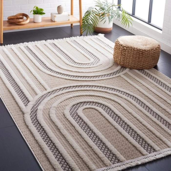 Safavieh Urban Beige / Ivory URB210 5 ft. 3 in. X 7 ft. 6 in. Rectangle Rug
