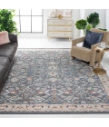 Safavieh Vivaldi Blue / Ivory VIV516 6 ft. 7 in. X 6 ft. 7 in. Round Rug