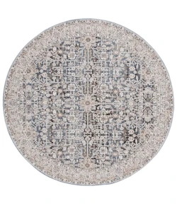 Safavieh Vivaldi Blue / Ivory VIV546 6 ft. 7 in. X 6 ft. 7 in. Round Rug