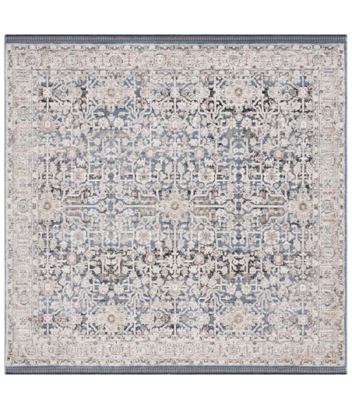 Safavieh Vivaldi Blue / Ivory VIV546 6 ft. 7 in. X 6 ft. 7 in. Square Rug