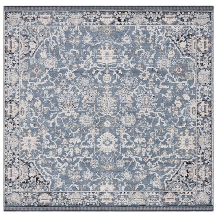 Safavieh Vivaldi Navy / Ivory VIV561 6 ft. 7 in. X 6 ft. 7 in. Square Rug