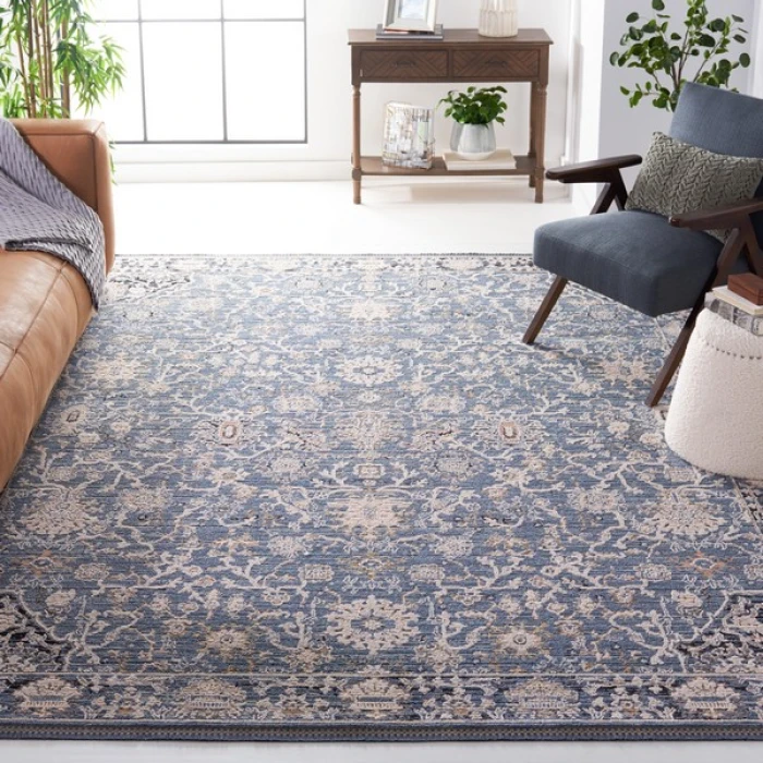 Safavieh Vivaldi Navy / Ivory VIV561 8 ft. X 10 ft. Rectangle Rug