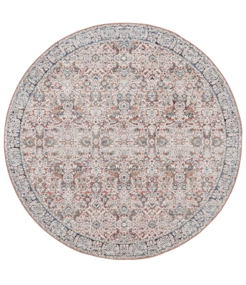 Safavieh Vivaldi Navy / Rust VIV562 6 ft. 7 in. X 6 ft. 7 in. Round Rug