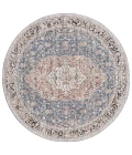 Safavieh Vivaldi Blue / Rust VIV565 6 ft. 7 in. X 6 ft. 7 in. Round Rug