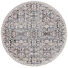 Safavieh Vivaldi Blue / Ivory VIV568 6 ft. 7 in. X 6 ft. 7 in. Round Rug