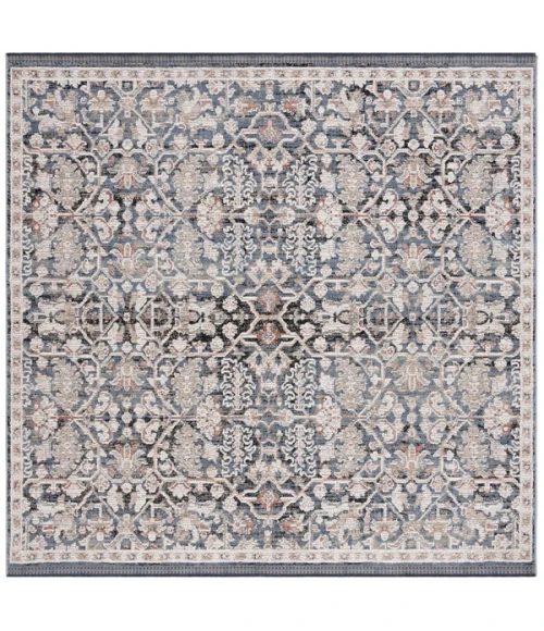 Safavieh Vivaldi Blue / Ivory VIV568 6 ft. 7 in. X 6 ft. 7 in. Square Rug