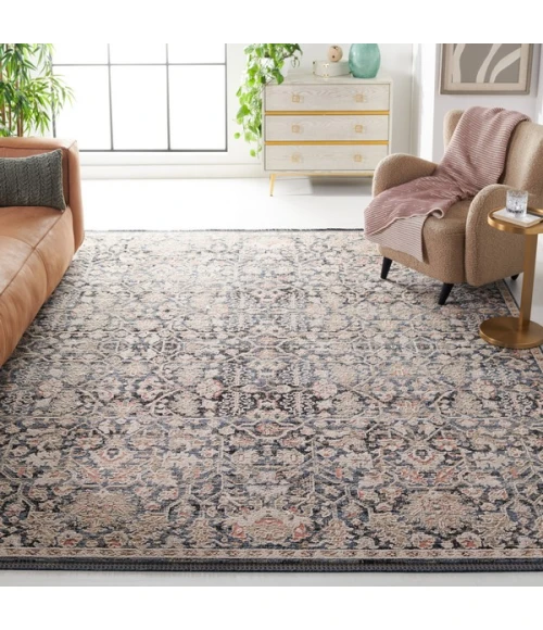 Safavieh Vivaldi Blue / Ivory VIV568 6 ft. 7 in. X 6 ft. 7 in. Square Rug