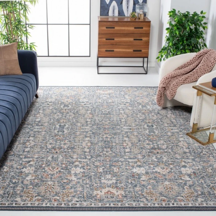 Safavieh Vivaldi Light Blue / Ivory VIV568 9 ft. X 12 ft. Rectangle Rug