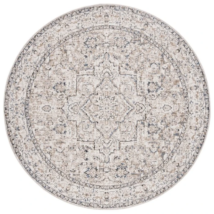 Safavieh Vivaldi Ivory / Light Olive VIV595 6 ft. 7 in. X 6 ft. 7 in. Round Rug
