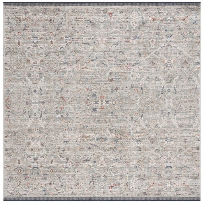 Safavieh Vivaldi Ivory / Navy VIV596 6 ft. 7 in. X 6 ft. 7 in. Square Rug