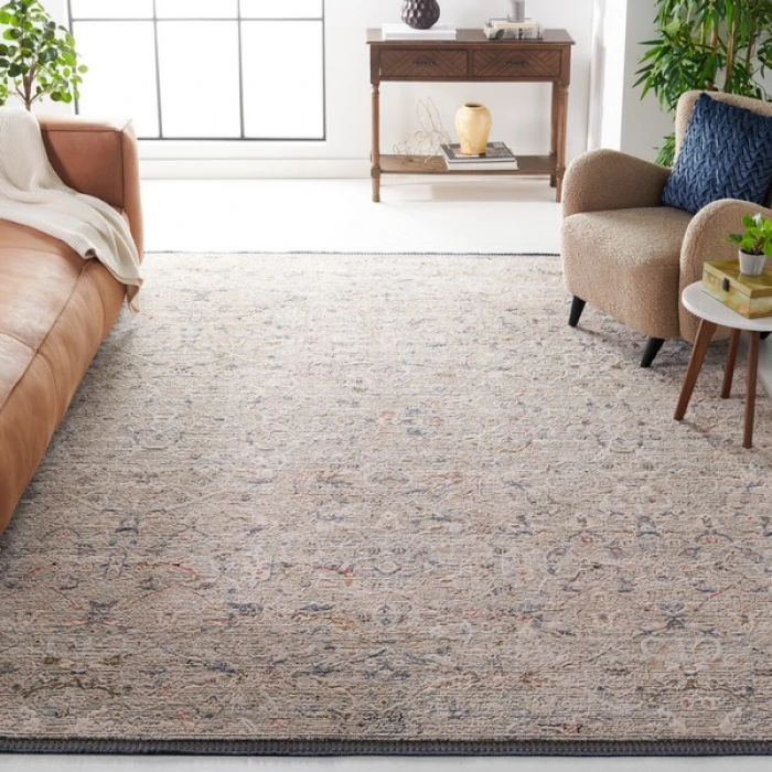 Safavieh Vivaldi Ivory / Navy VIV596 8 ft. X 10 ft. Rectangle Rug
