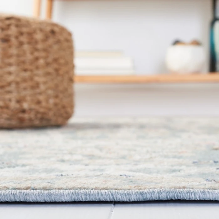 Safavieh Vivaldi Navy / Rust VIV596 6 ft. 7 in. X 6 ft. 7 in. Round Rug