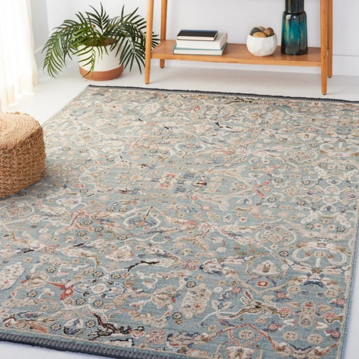 Safavieh Vivaldi Navy / Rust VIV596 4 ft. X 6 ft. Rectangle Rug