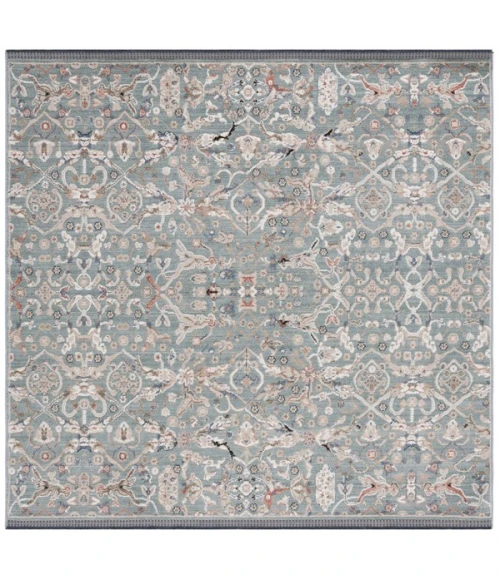 Safavieh Vivaldi Navy / Rust VIV596 6 ft. 7 in. X 6 ft. 7 in. Square Rug