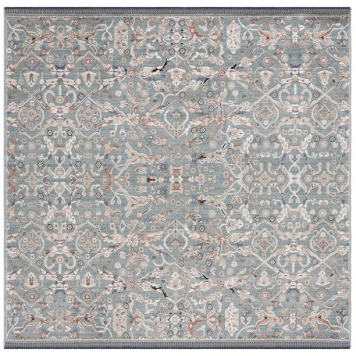 Safavieh Vivaldi Navy / Rust VIV596 6 ft. 7 in. X 6 ft. 7 in. Square Rug